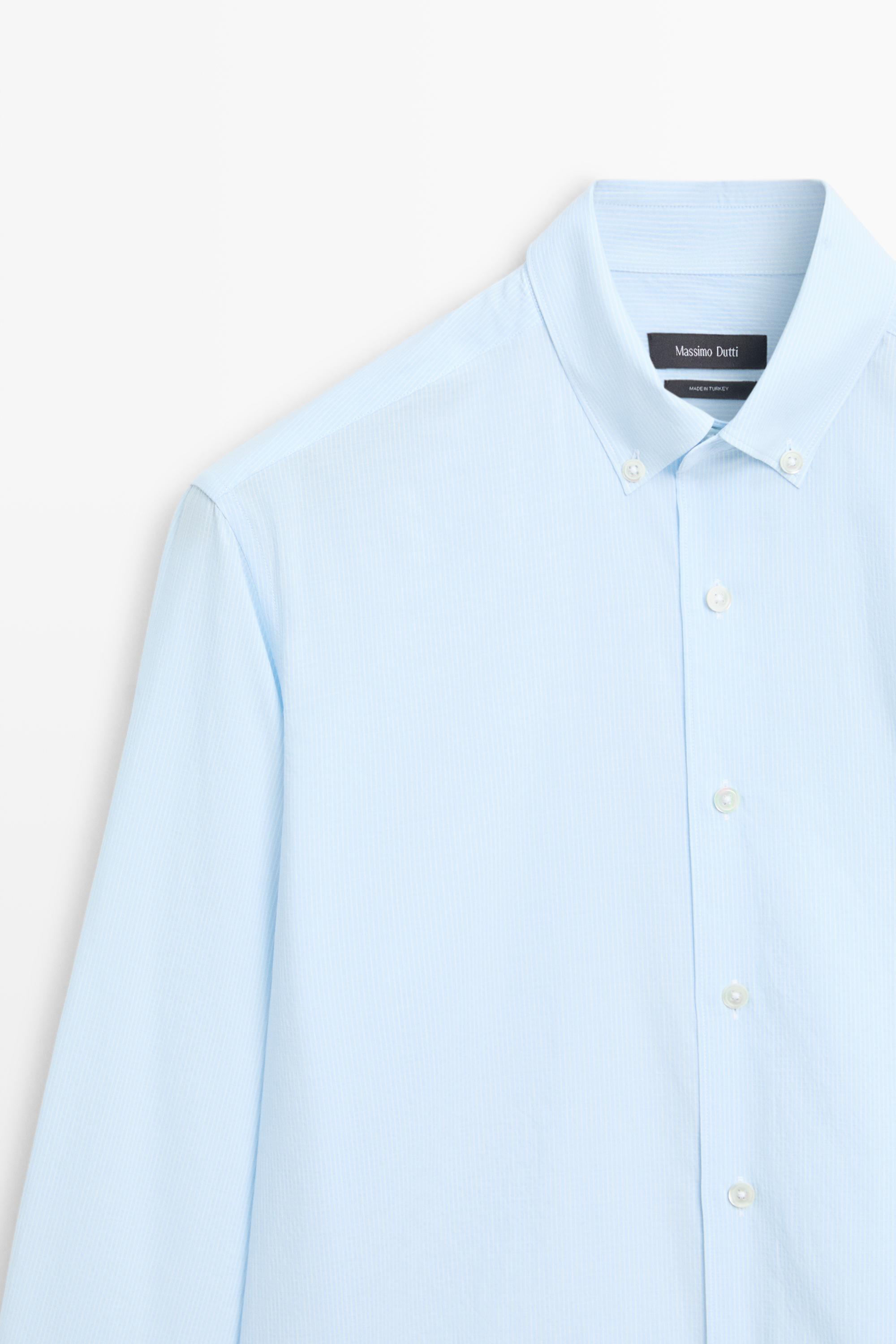 100% Cotton Pinstriped Shirt